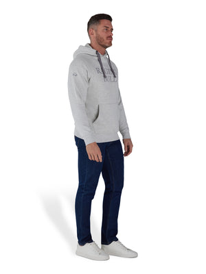 Raglan Sleeve Overhead Hoodie - Light Grey Marl
