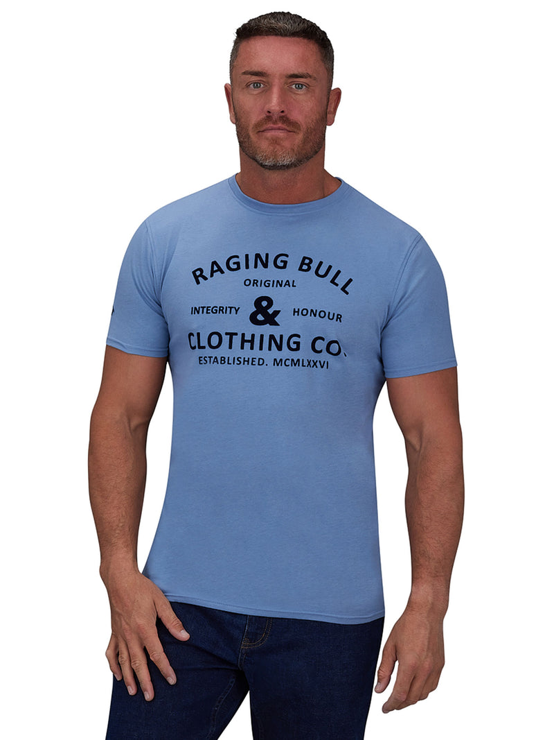 Flock Integrity And Honour T-Shirt - Chambray