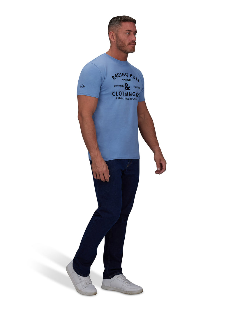 Flock Integrity And Honour T-Shirt - Chambray