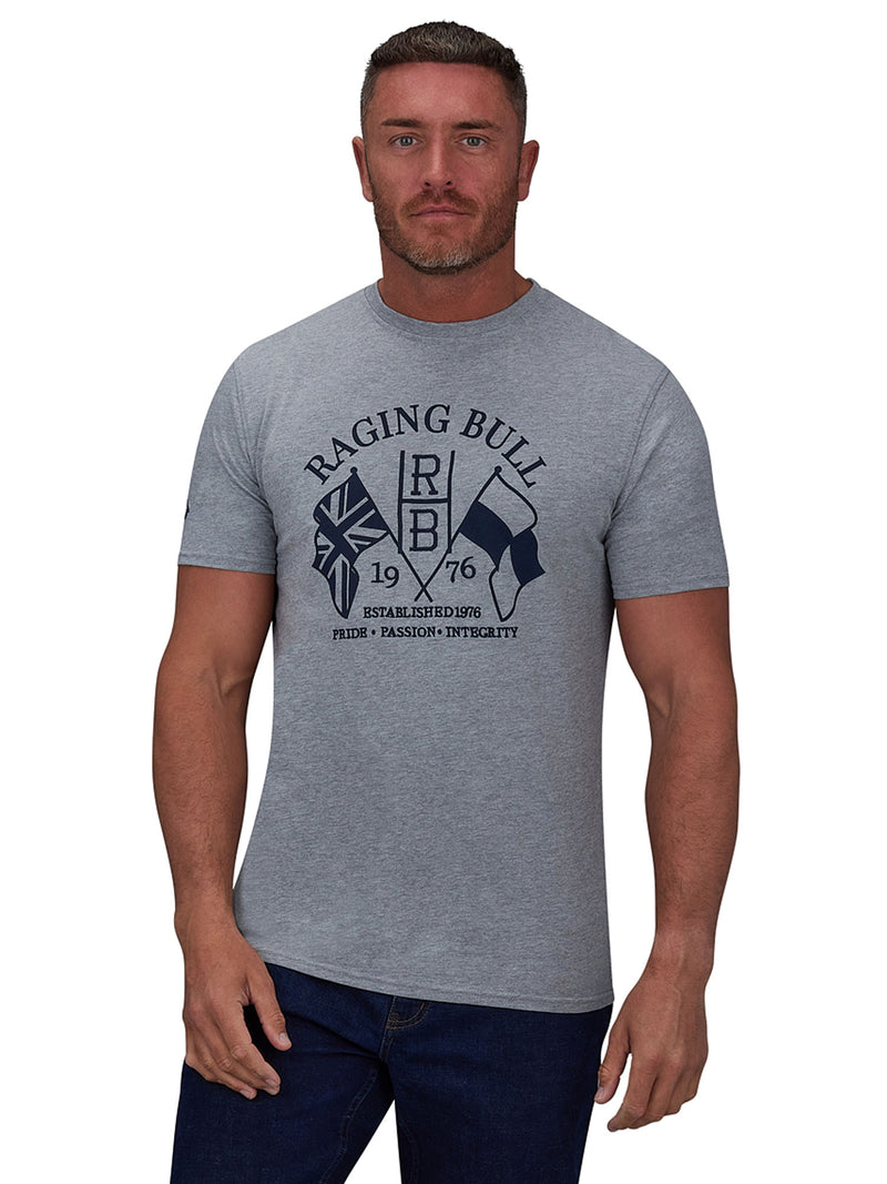 Flags T-Shirt - Grey Marl