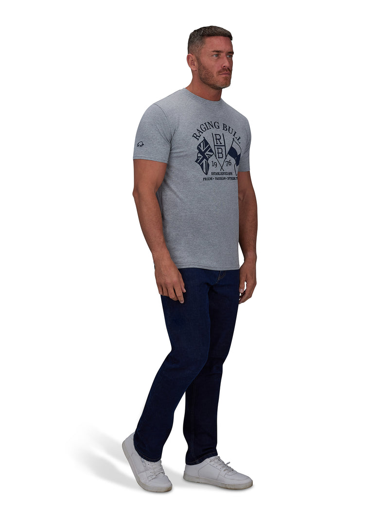 Flags T-Shirt - Grey Marl