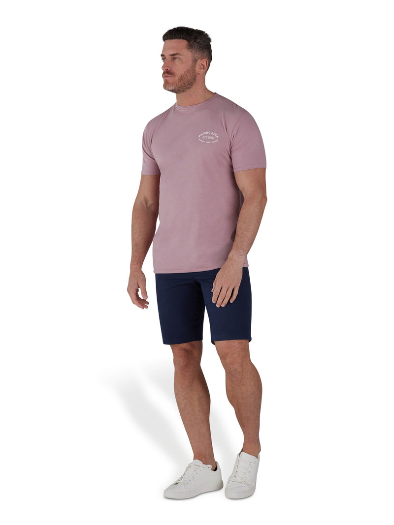 Chest Print T-Shirt - Rose