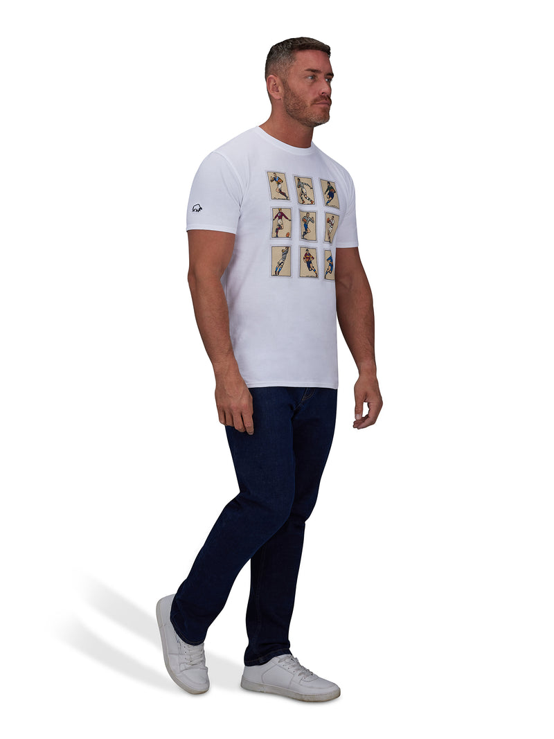 Vintage Rugby Cards T-Shirt - White