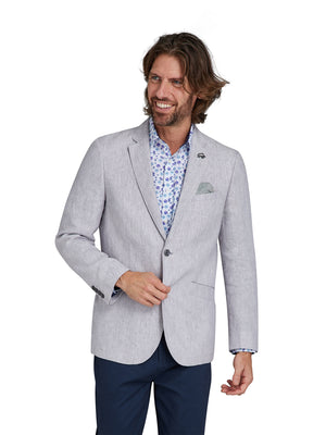 Linen Blazer - Grey