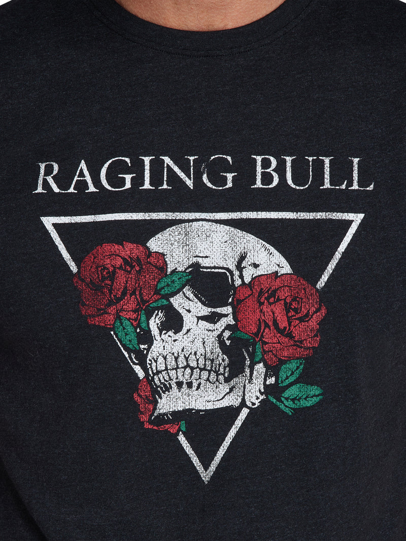 Rose Skull T-Shirt - Black