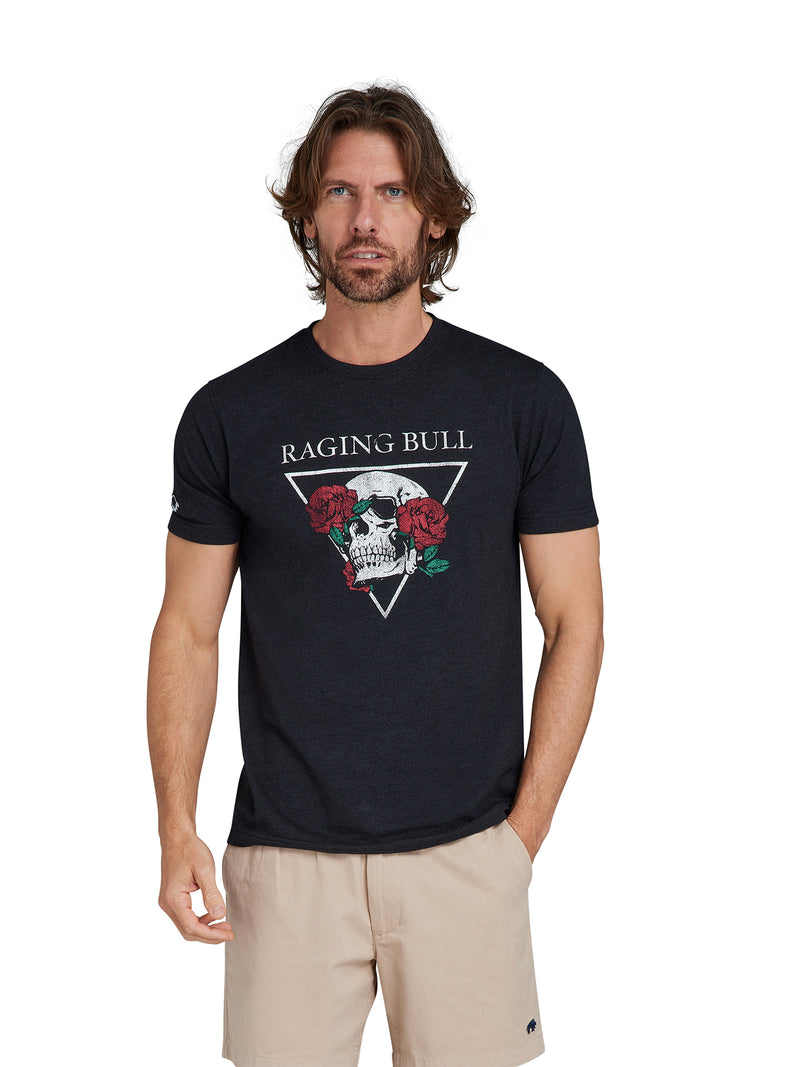 Rose Skull T-Shirt - Black