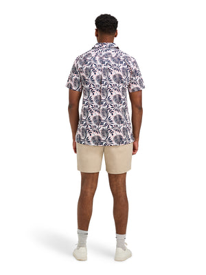 Short Sleeve Large Fern Shirt - Navy