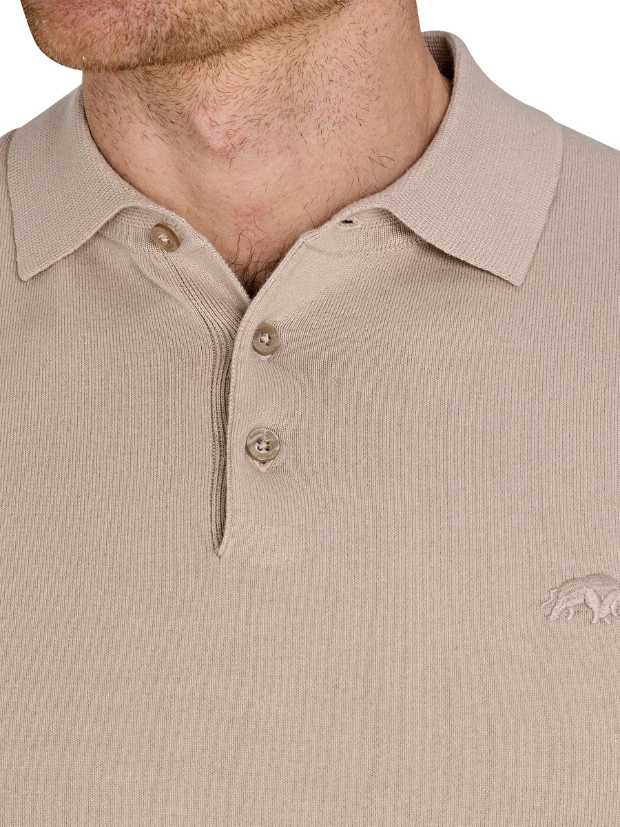 Wellburn Knitted Polo (Slate) main image 1