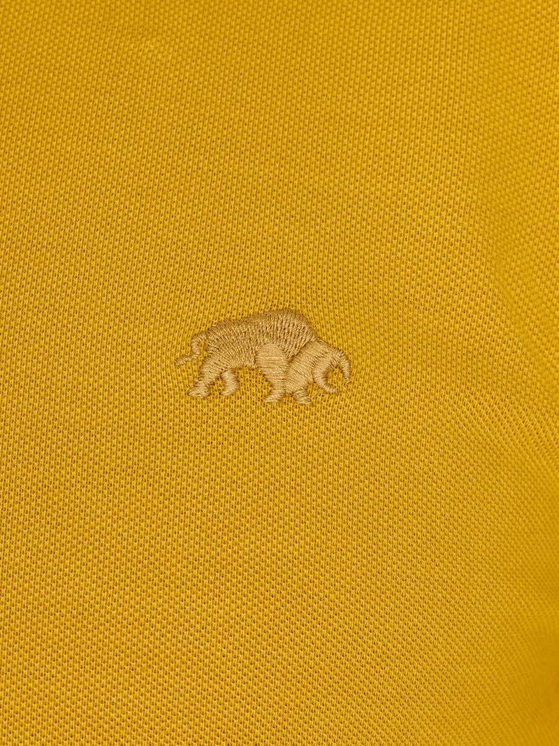 Garment Dye Pique Polo - Yellow