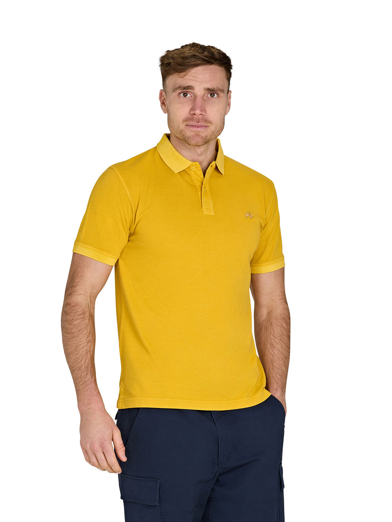 Garment Dye Pique Polo - Yellow