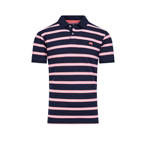 Trio Stripe Polo - Navy