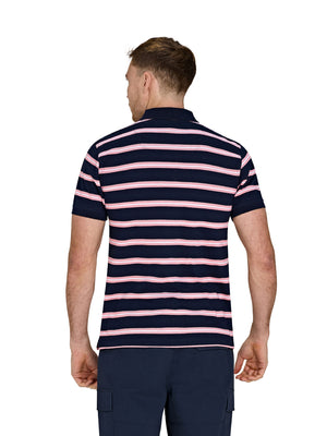 Trio Stripe Polo - Navy
