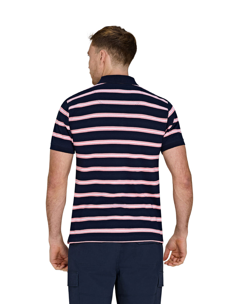 Trio Stripe Polo - Navy