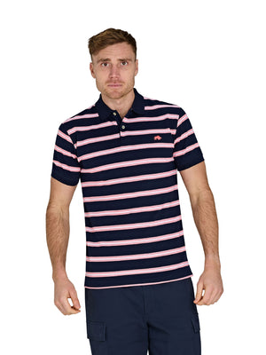 Trio Stripe Polo - Navy