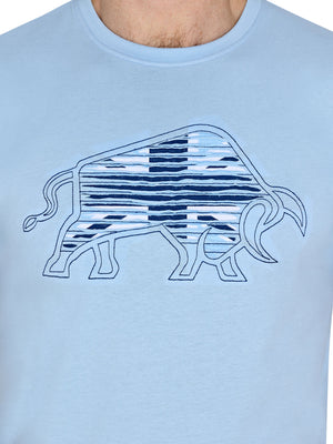 Slash Bull T-Shirt - Sky Blue