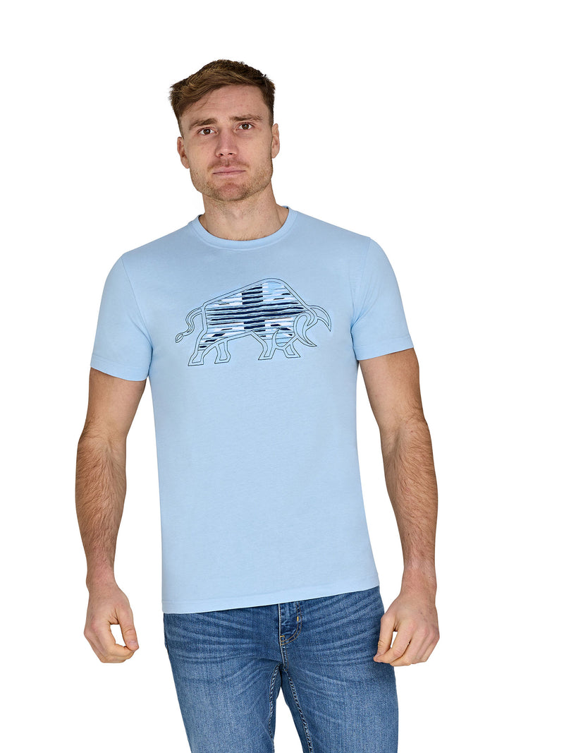 Slash Bull T-Shirt - Sky Blue