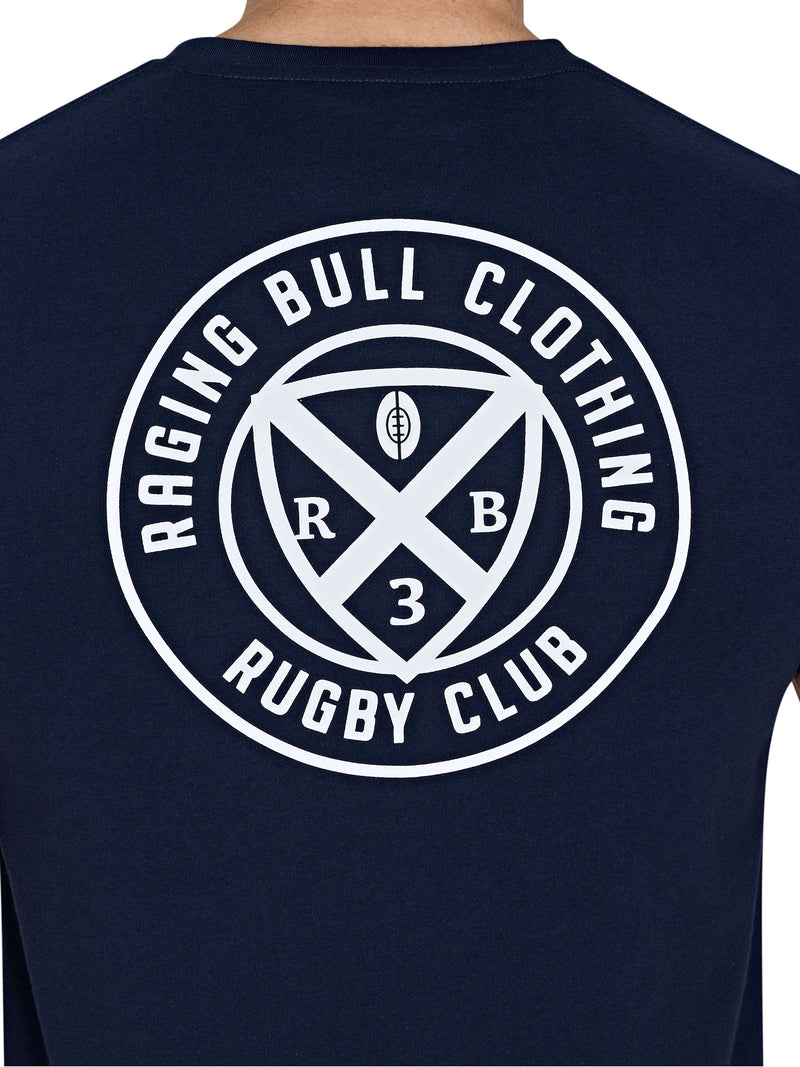 Rugby Club Back Print T-Shirt - Navy