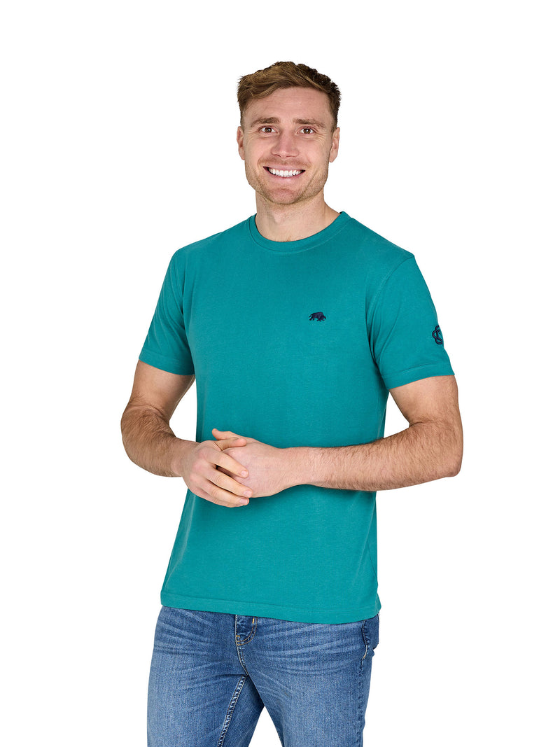 YFC Bull Horns Back Print T-Shirt - Teal