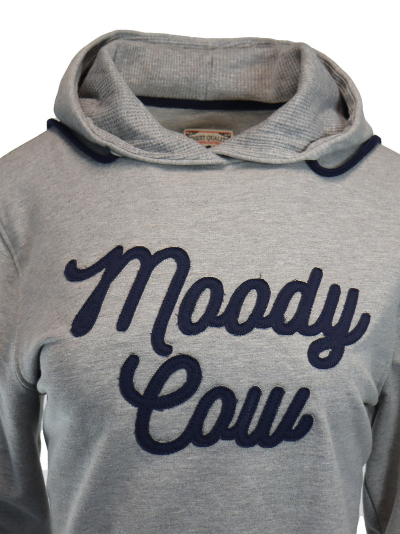 Moody Cow Overhead Hoodie - Grey Marl
