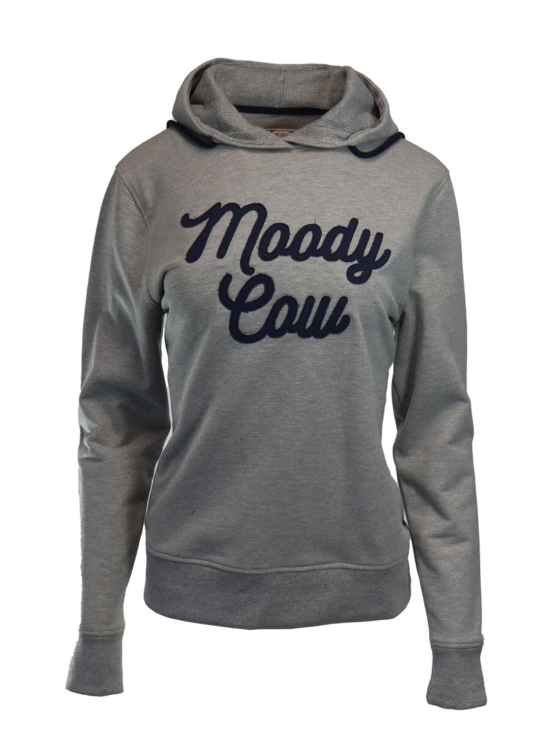 Moody Cow Overhead Hoodie - Grey Marl
