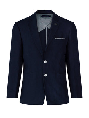 Linen Blazer - Navy