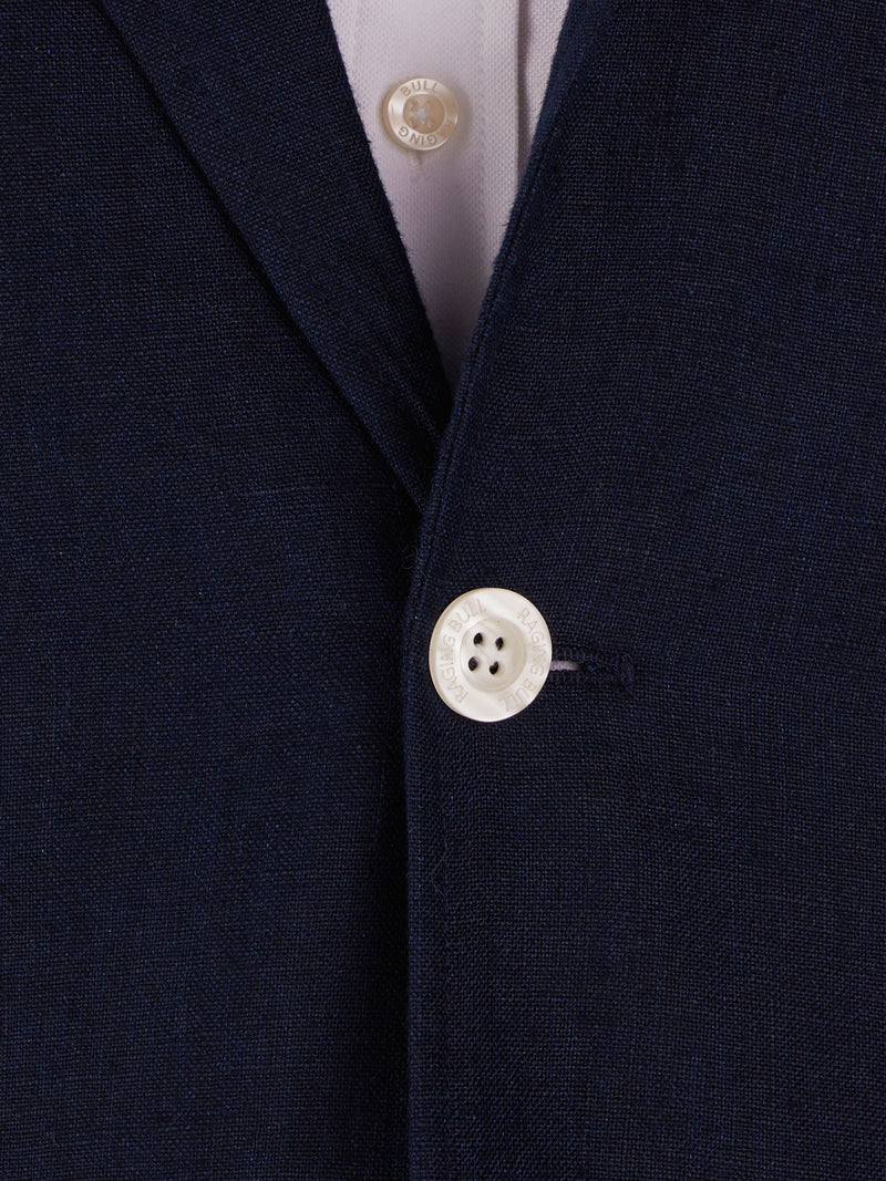 Linen Blazer - Navy