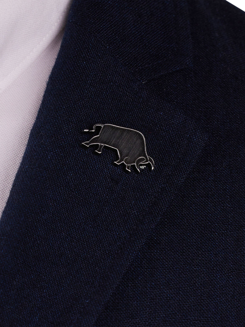 Linen Blazer - Navy