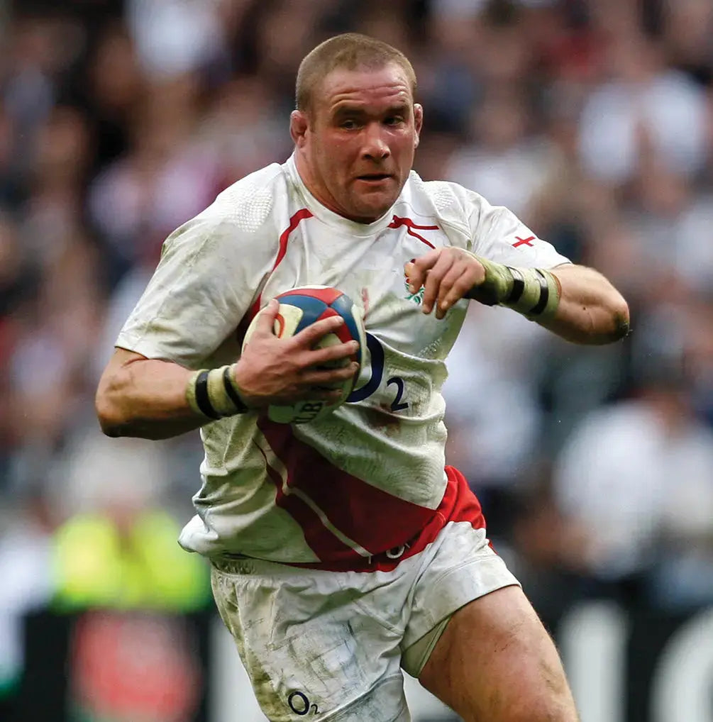 The Evolution of Rugby Shirt Design Raging Bull Clothing, Phil Vickery playing rugby.
