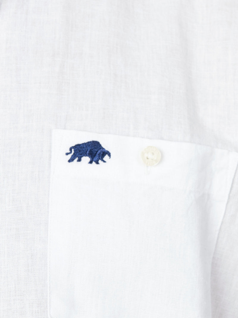 Short Sleeve Classic Linen Shirt - White