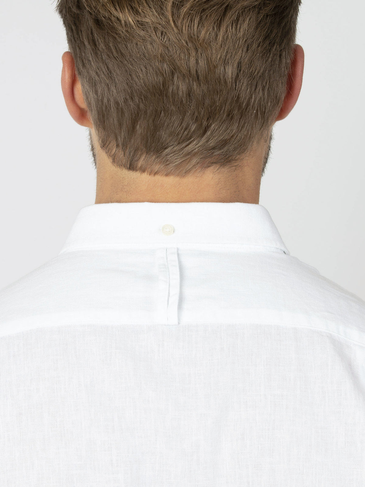 Short Sleeve Classic Linen Shirt - White