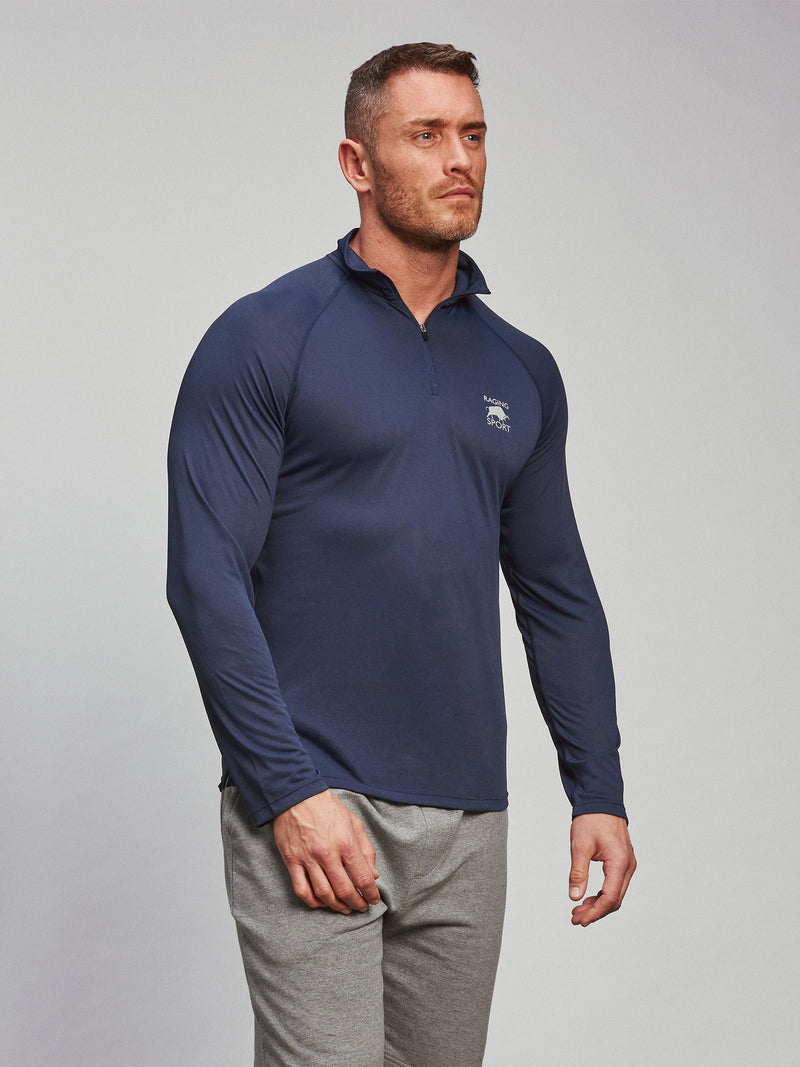 Performance Long Sleeve Quarter Zip - Navy