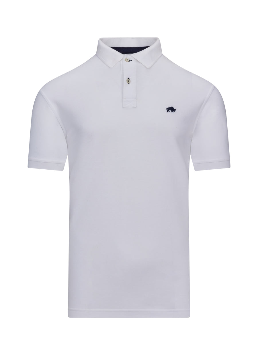 White Raging Bull Classic Organic Polo - White – Raging Bull Clothing