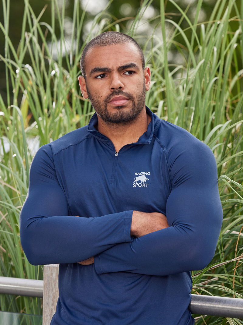Performance Long Sleeve Quarter Zip - Navy