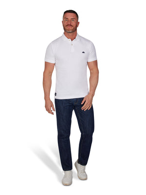 MNDF Classic Organic Polo - White