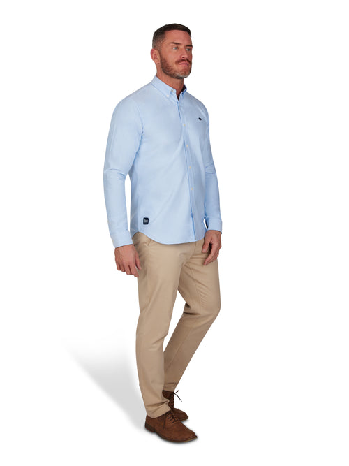 MNDF Long Sleeve Classic Oxford Shirt - Sky Blue