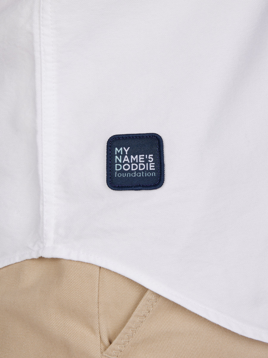 MNDF Long Sleeve Classic Oxford Shirt - White – Raging Bull Clothing