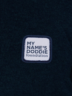 MNDF Knitted Cotton Cashmere Quarter Zip - Navy