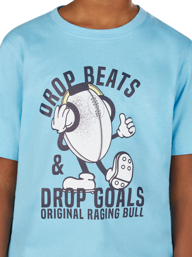 Drop Beats T-Shirt - Sky Blue