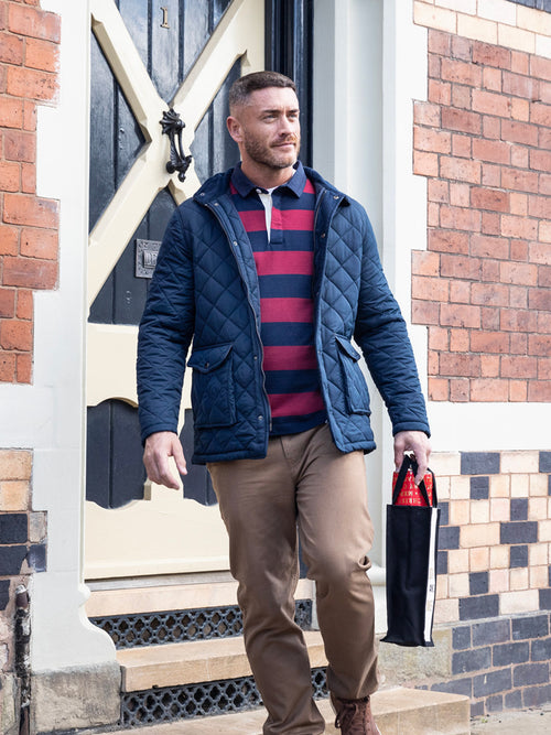 Classic Quilted Field Jacket - Navy