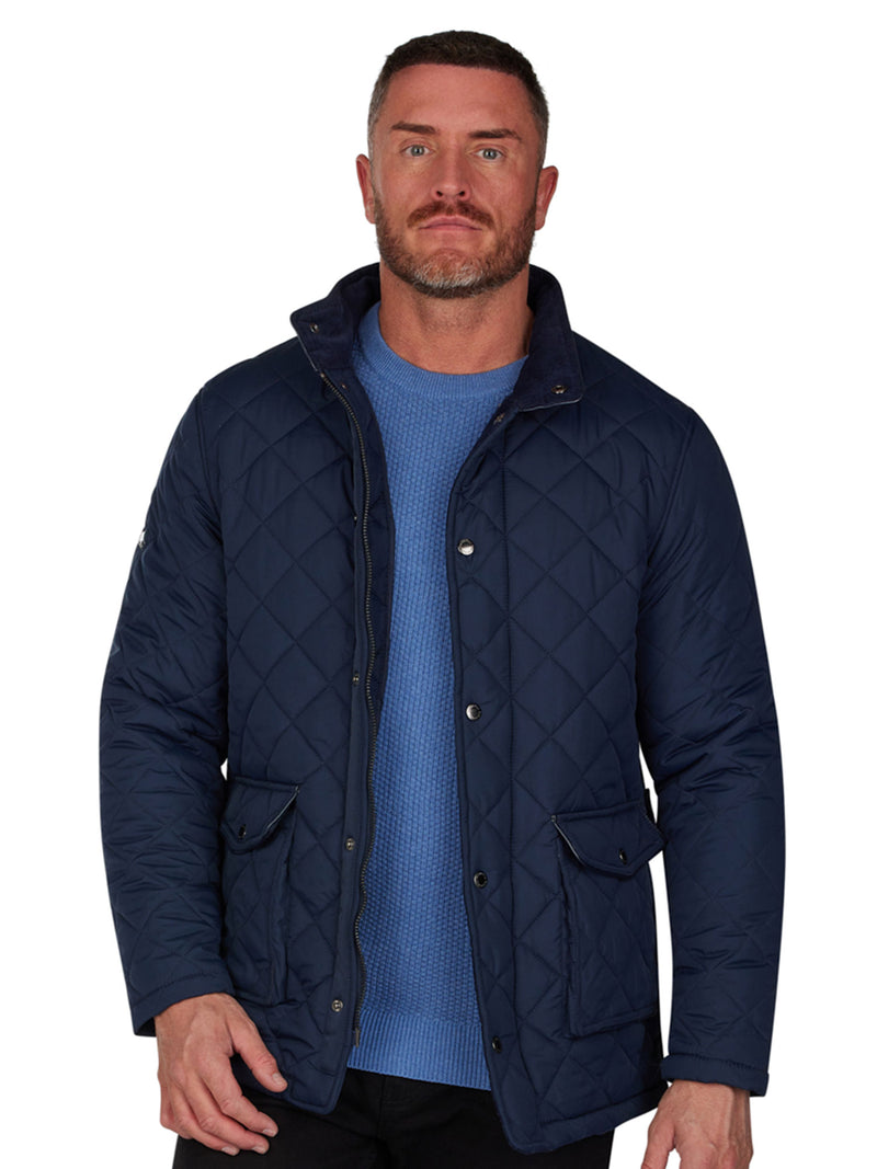 Classic Quilted Field Jacket - Navy