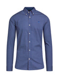 Long Sleeve Geo Print Shirt - Navy