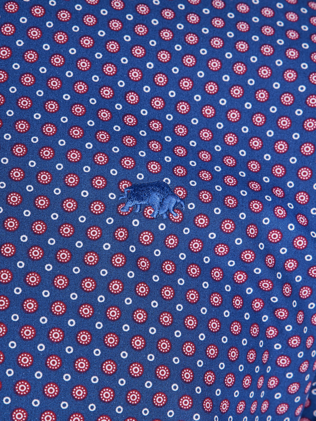 Long Sleeve Geo Print Shirt - Navy