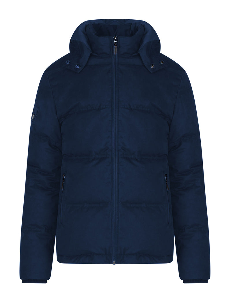 Hooded Puffer Jacket - Navy