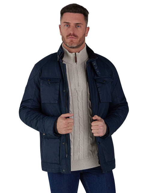 Wax Effect Jacket - Navy