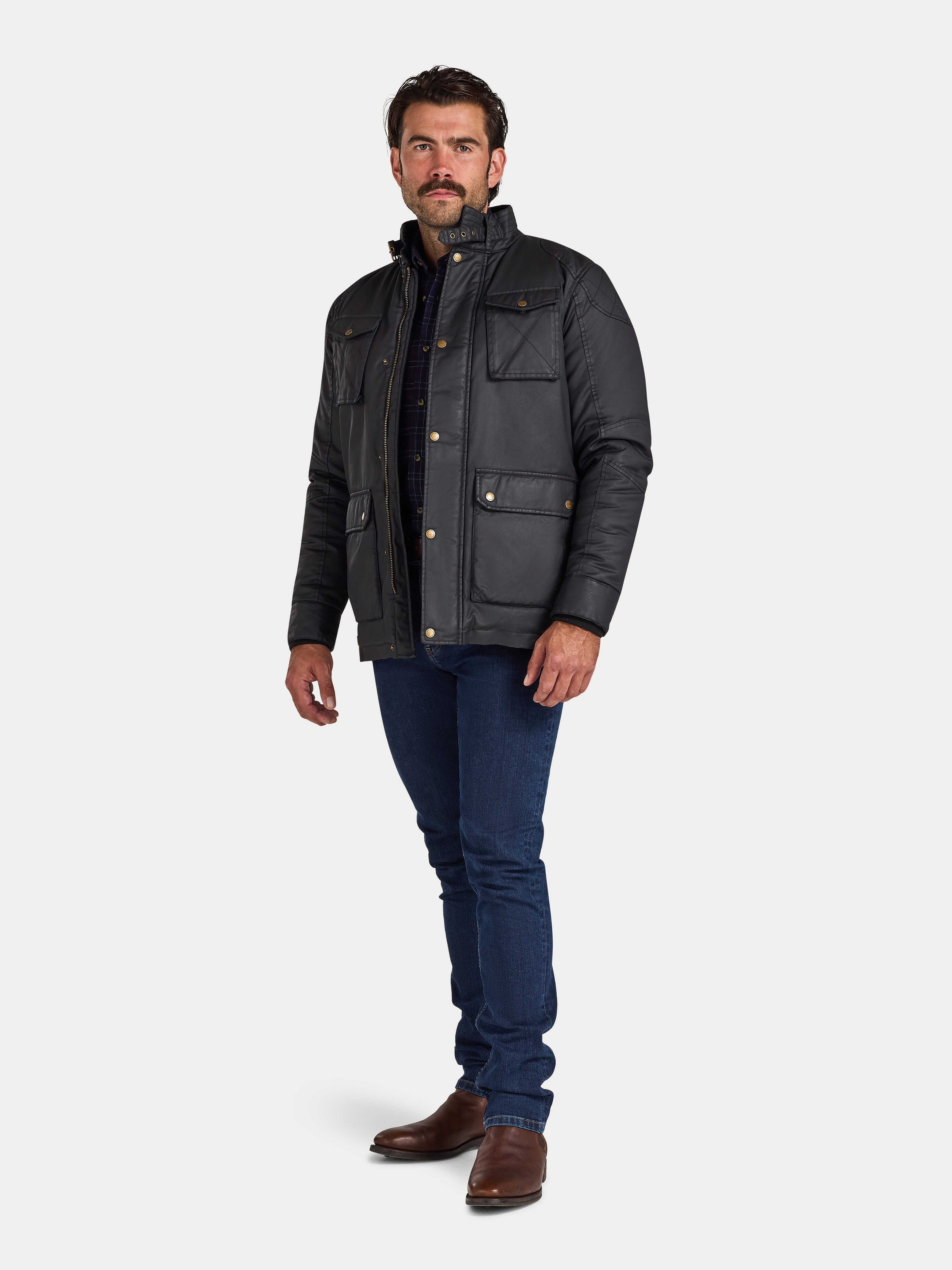 Wax Effect Jacket - Black