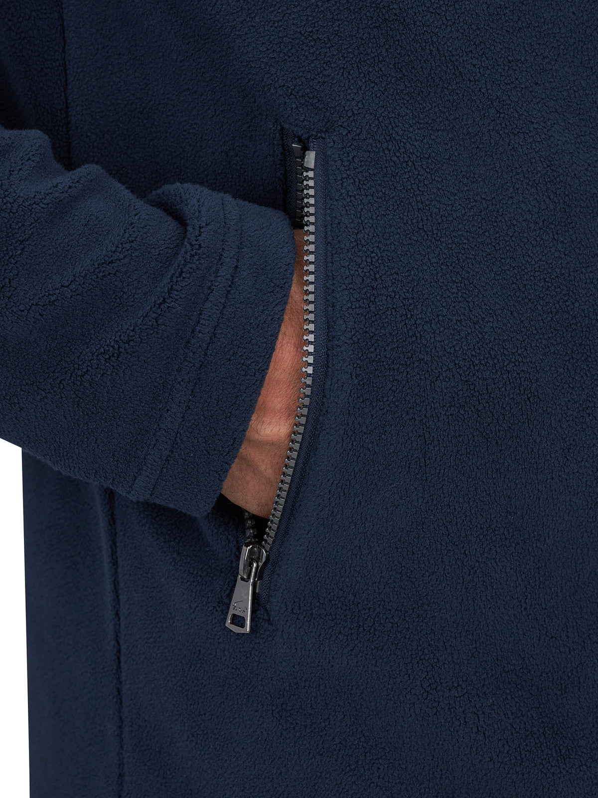 Zip Through Fleece Jacket - Navy