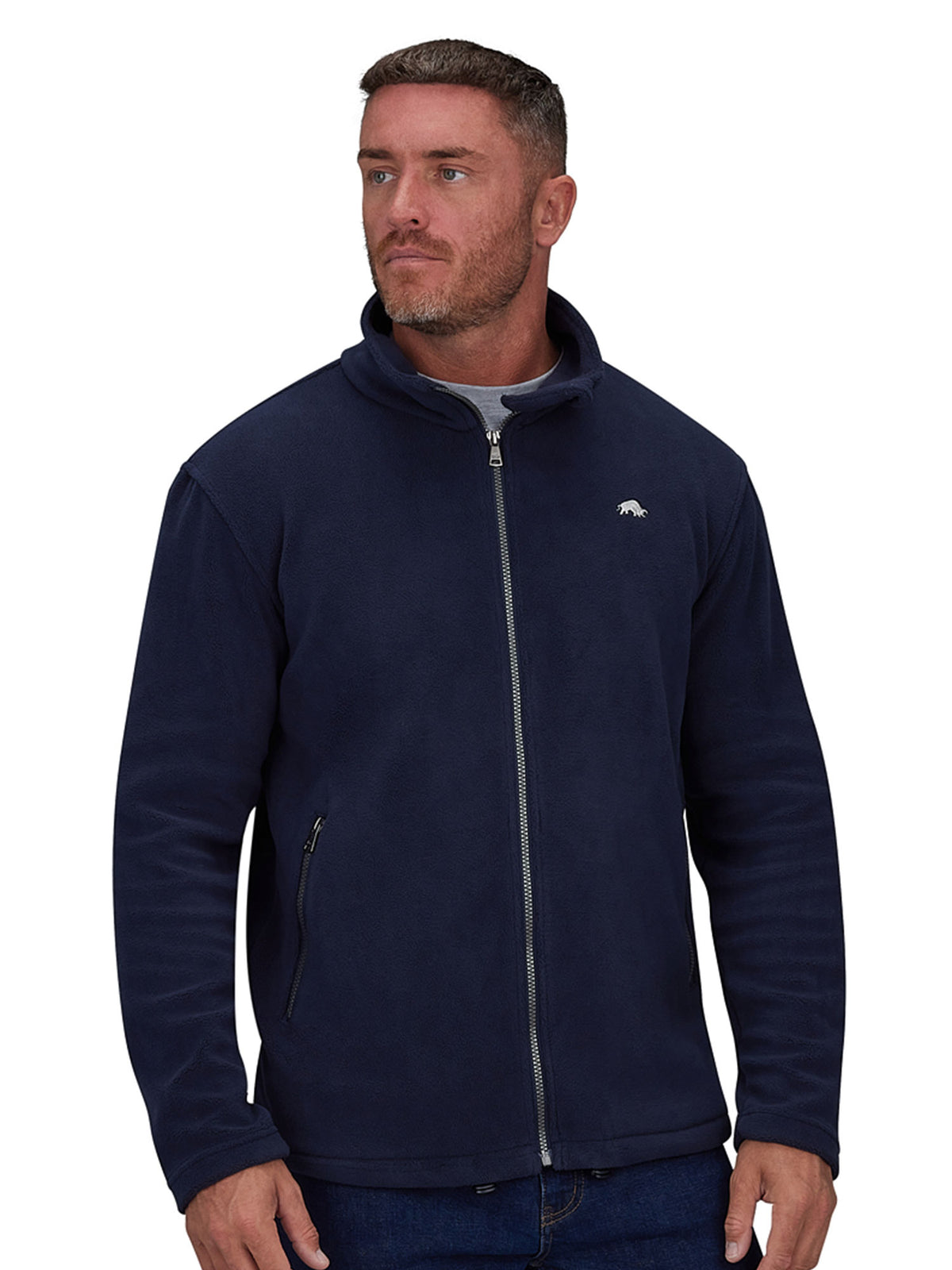 Zip Through Fleece Jacket - Navy