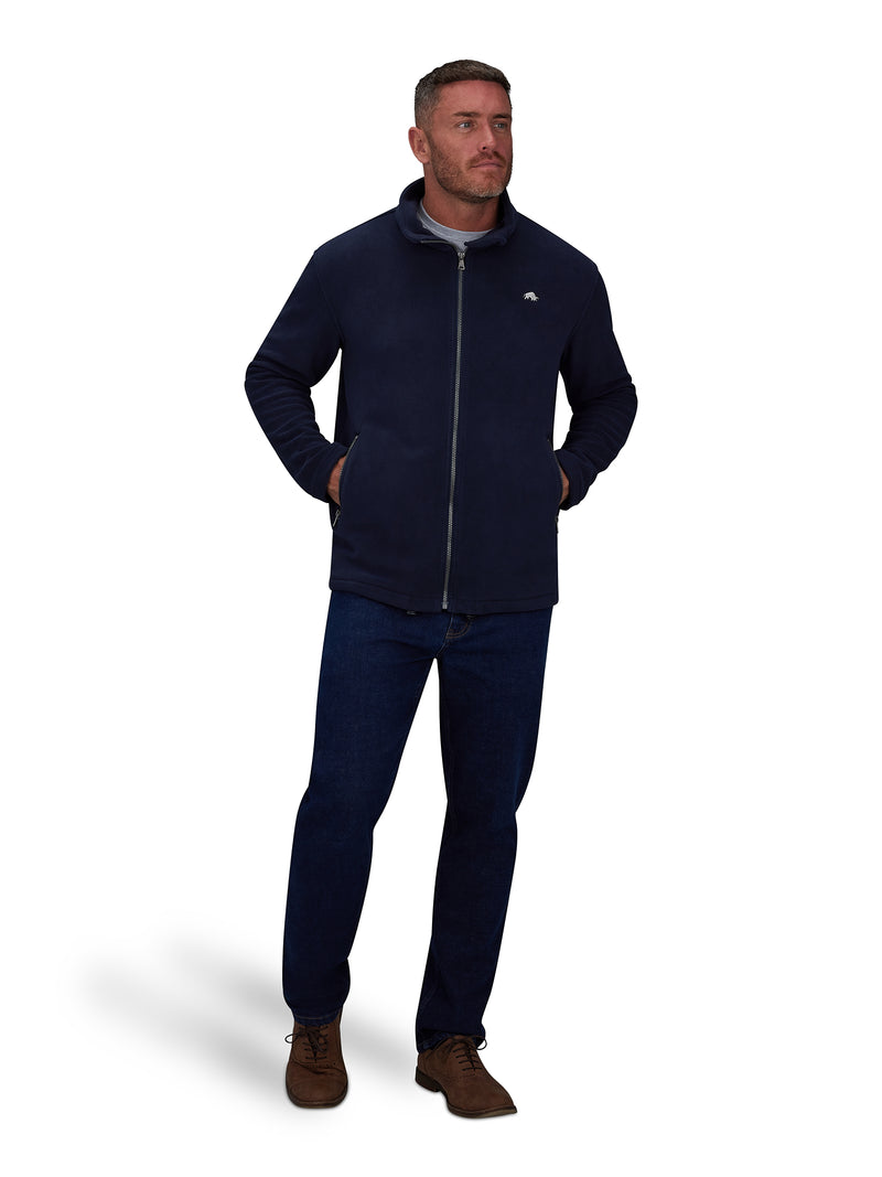 Zip Through Fleece Jacket - Navy