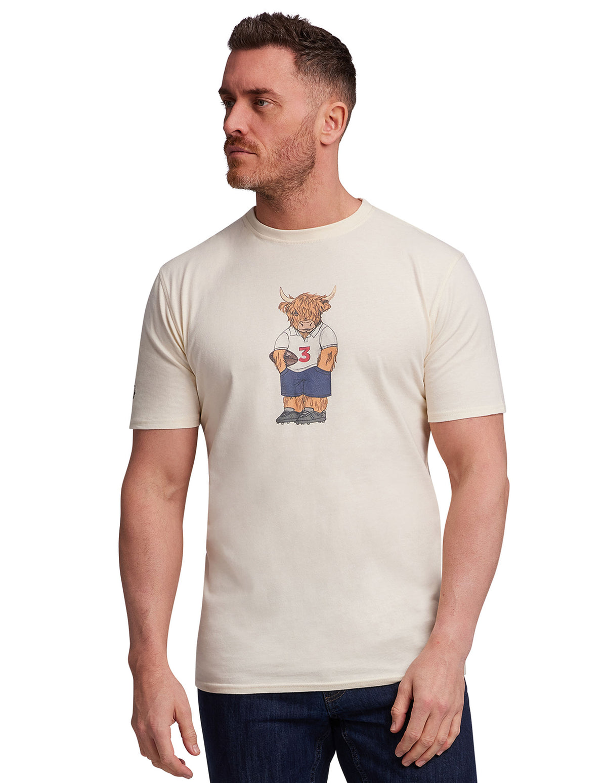Bull Sketch T-Shirt - Cream