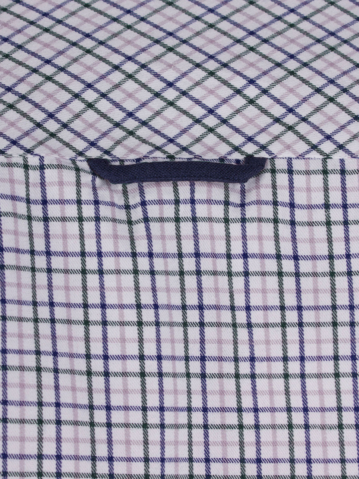 Long Sleeve Brushed Twill Tattersall Shirt - Purple